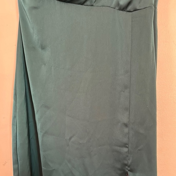 Zara Green Sheath Midi Dress with Spaghetti Straps - Picture 4 of 9